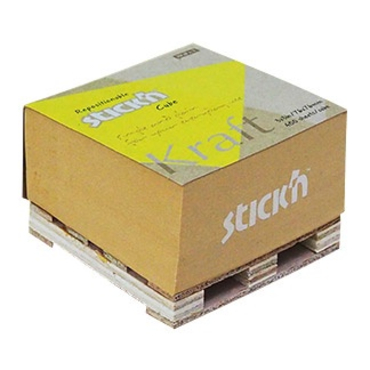 Блок самоклеящийся бумажный Stick`n 21816 76x76мм 400лист. коричневый Kraft Notes 